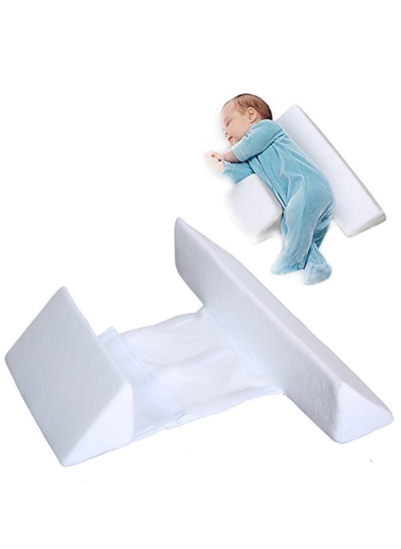 Anti Roll Sleep Positioner Baby Pillow White ( 43 x 10 x 10 cm )