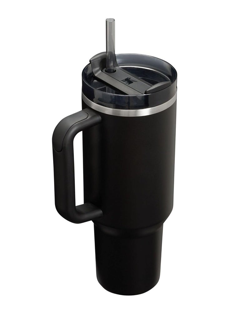 STANLEY Quencher H2.0 FlowState Stainless Steel Vacuum Insulated Tumbler 1.18L with Lid and Straw (Black)