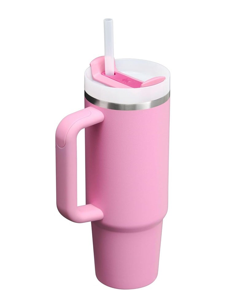 STANLEY Quencher H2.0 FlowState Stainless Steel Vacuum Insulated Tumbler 1.18L with Lid and Straw (Pink)