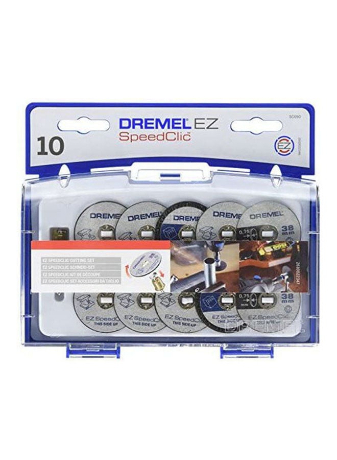 EZ SpeedClic Cutting Accessory Set - 10 Pieces Cutting Professional Blue