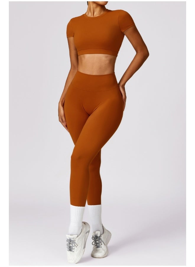 KAWN YOGA Womens High Waist Contour Seamless Workout sport Leggings Yoga Pants Tummy Control Running Pants.
