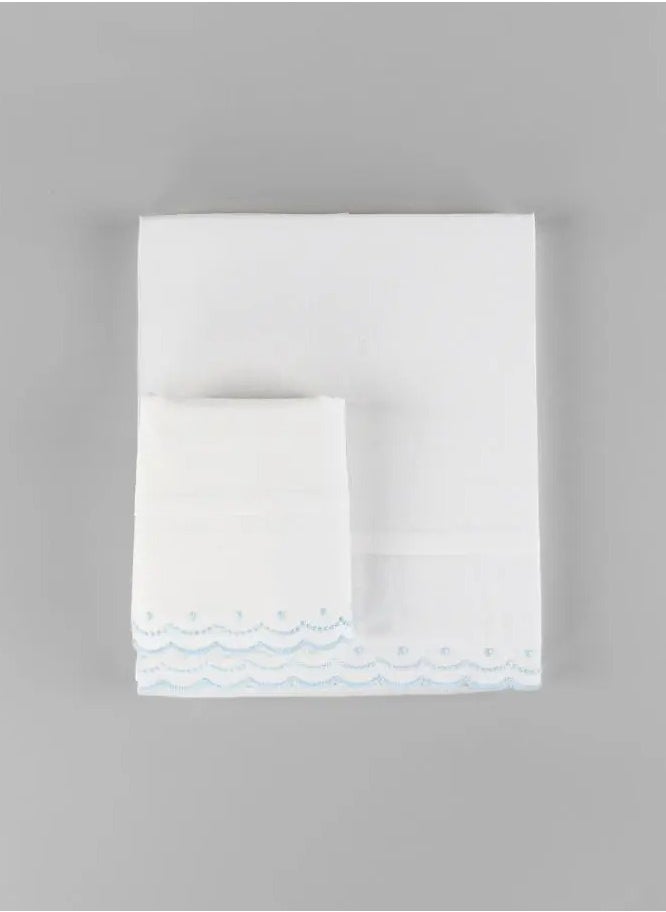 Bumble & Bird - Plumeti Baby Bedding Set For Moses Basket - 3pcs - Blue