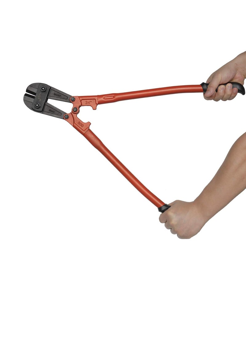 Jetech 25'' Industrial Grade Bolt Cutter, Bolt Cutter with Cr-Mo Alloy Steel Blade, 25-Inch Heavy Duty Bolt Cutter with Soft PVC Ergonomic Grip Handle for Bolts, Threaded Rods, Mesh, Wires