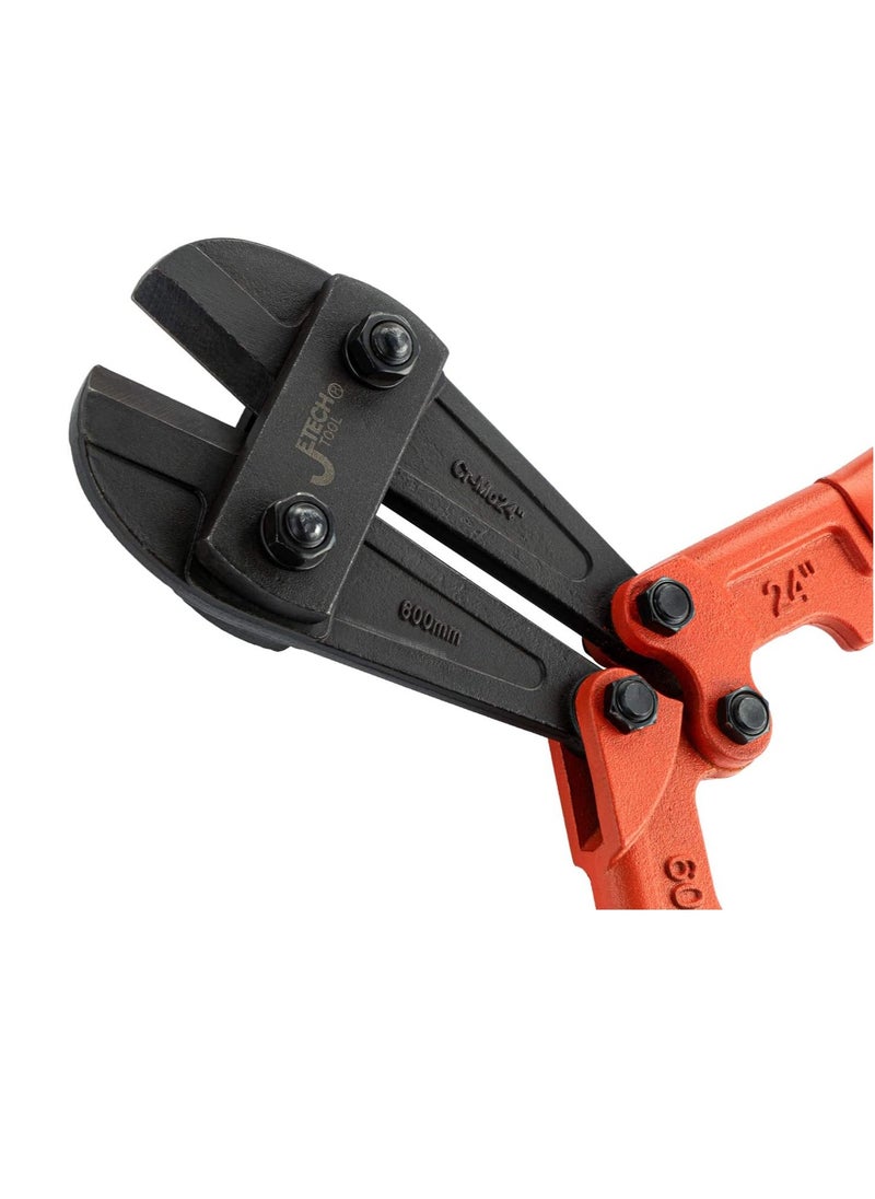 Jetech 25'' Industrial Grade Bolt Cutter, Bolt Cutter with Cr-Mo Alloy Steel Blade, 25-Inch Heavy Duty Bolt Cutter with Soft PVC Ergonomic Grip Handle for Bolts, Threaded Rods, Mesh, Wires