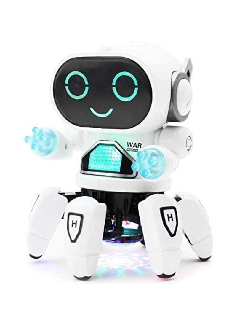 SGT-Bot Robot Pioneer Colorful Lights and Music All Direction Movement Dancing Robot Toys for Boys and Girls (WHITE)