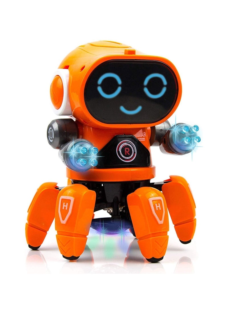 SGT-Bot Robot Pioneer Colorful Lights and Music All Direction Movement Dancing Robot Toys for Boys and Girls (ORANGE)