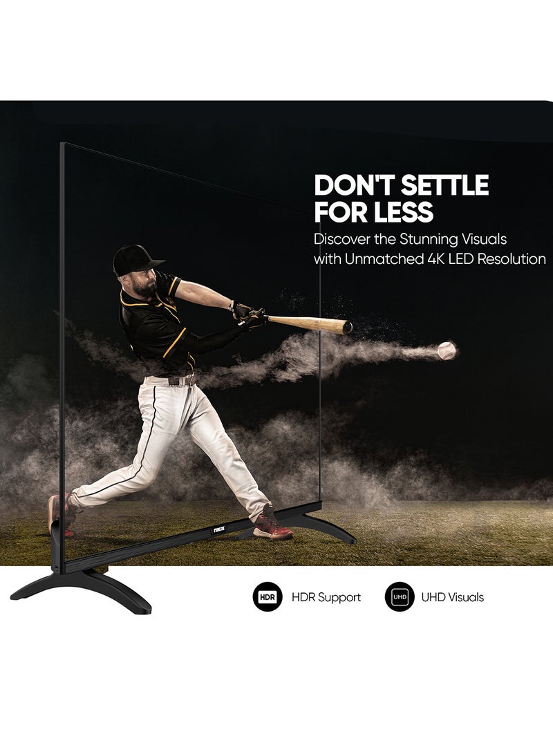 50 Inch 4K UHD Smart LED TV, Ultra Slim Frame, Android OS, Built-in Wi-Fi, Quad Core Processor, 1.5GB RAM, 8GB Storage, 60Hz Refresh Rate, 16W Speakers 50NK4KSLED Black