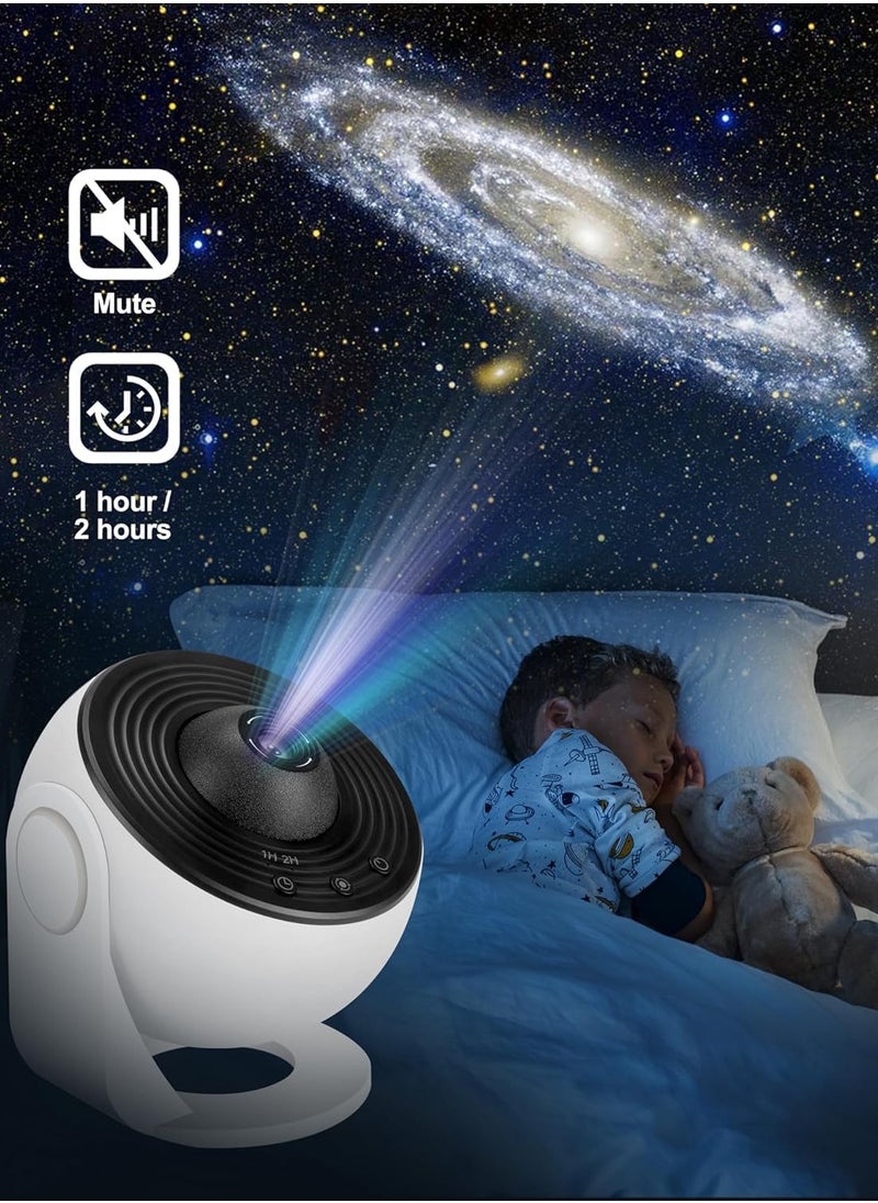 12-in-1 Planetarium Galaxy Projector – 360° Rotating Nebula Lamp with Timed Starry Night Light for Kids and Home Theater