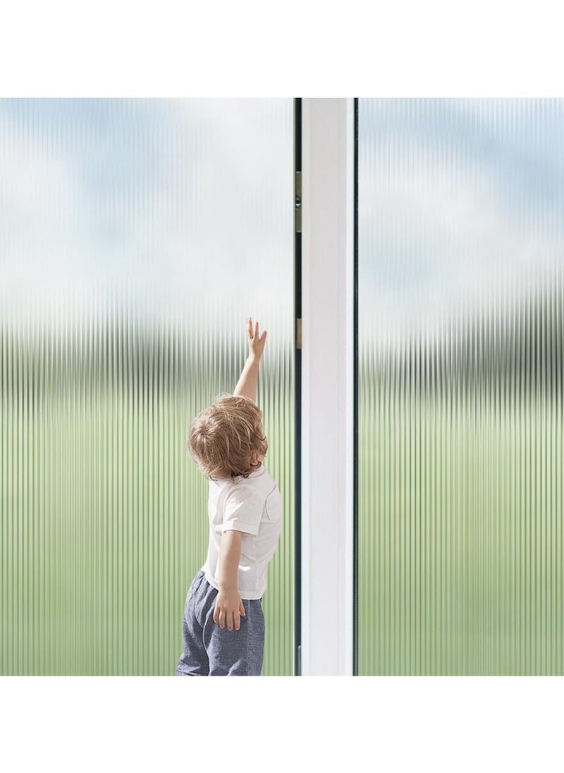 3D Frosted Window Film for Bathroom Home Decor - Translucent Privacy Static Cling Glass Sticker