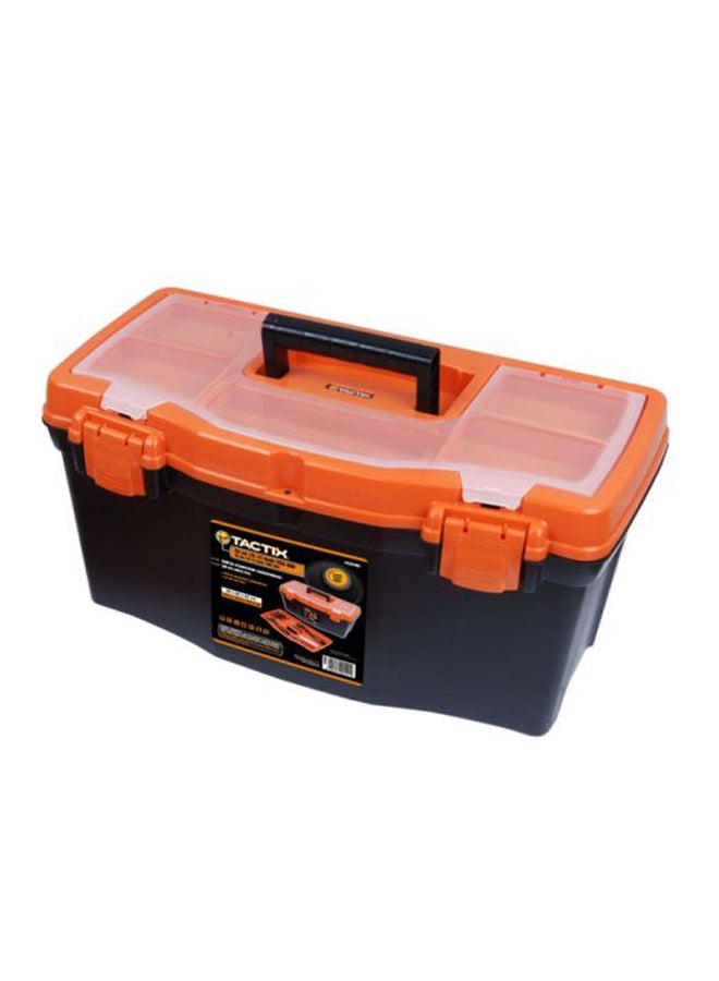 Plastic Tool Box Orange/Black 50x26x24cm