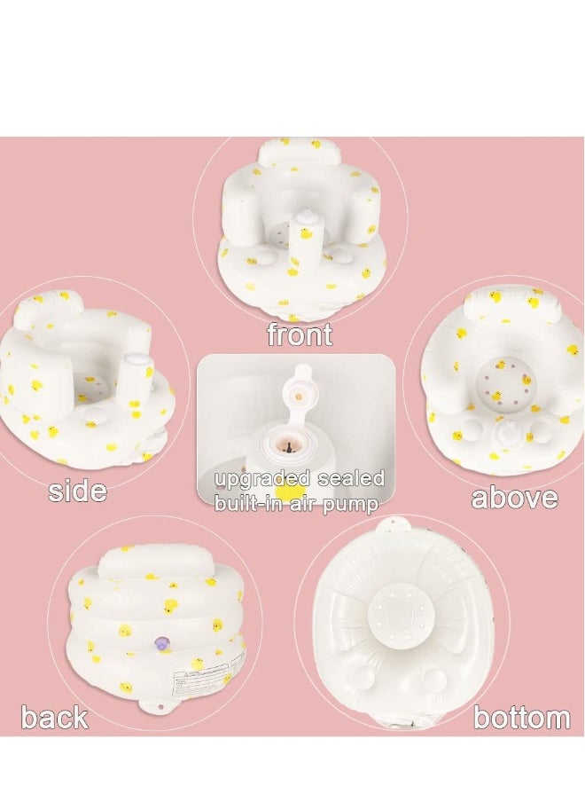 Inflatable Baby Seat, Baby Floor Seats for Babies 3-36 Months, Sit Up Chair with Built-in Air Pump, Portable Infants Back Support Seater, Sit Me Up Seat for Home, Travel