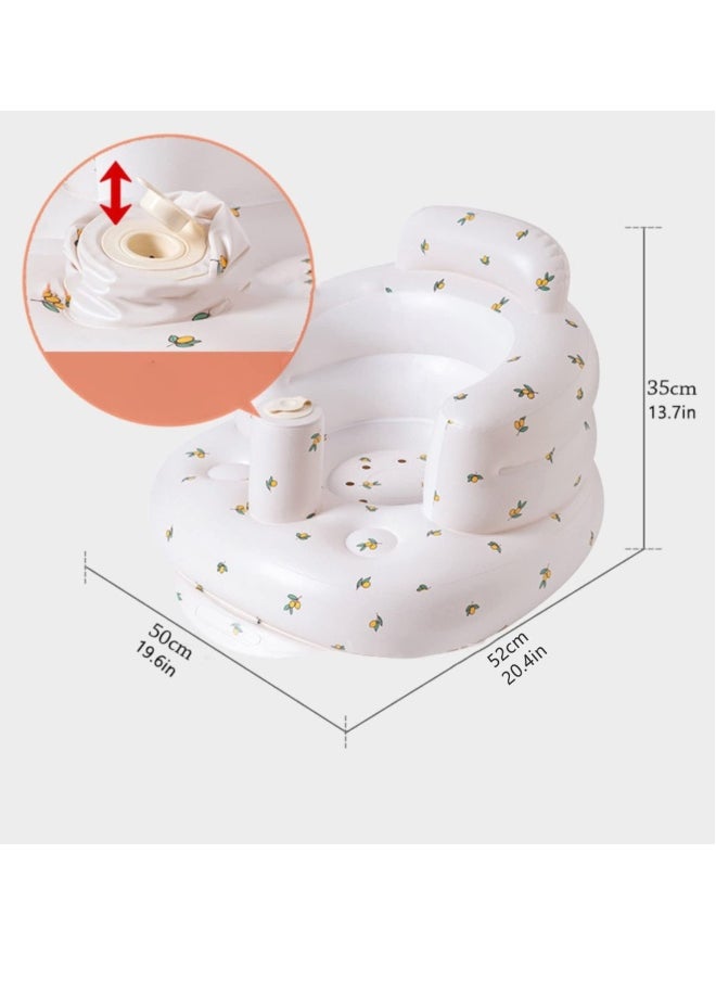 Inflatable Baby Seat, Baby Floor Seats for Babies 3-36 Months, Sit Up Chair with Built-in Air Pump, Portable Infants Back Support Seater, Sit Me Up Seat for Home, Travel