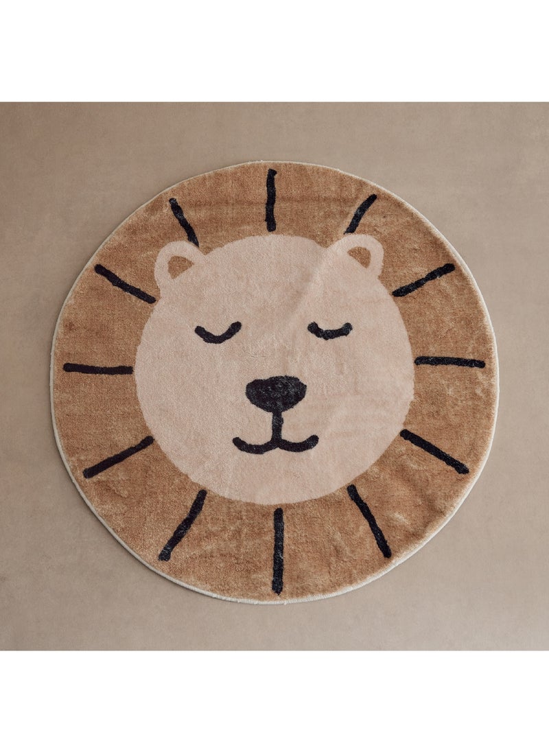 Forresta Lion Round Rug 100 x 100 cm