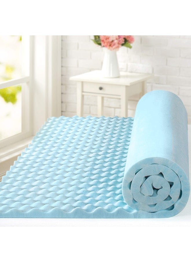 1.5 Inch Swirl Gel Cooling Memory Foam Mattress Topper Cooling Airflow Design Certipur Us Certified King