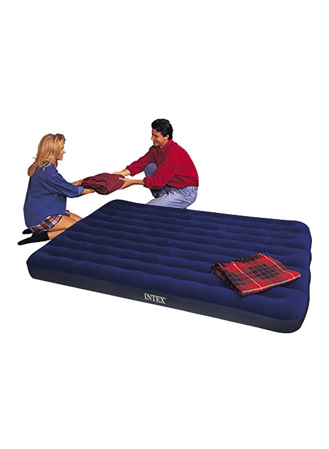 Dura Beam Series Classic Downy Inflatable Airbed Combination Navy Blue/Black 137x191x25cm