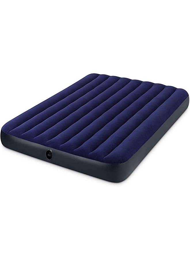 Dura Beam Series Classic Downy Inflatable Airbed Combination Navy Blue/Black 137x191x25cm