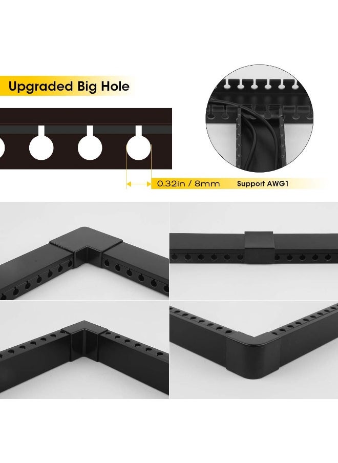 Cable Ducting Cable Tidy PVC Self-Adhesive Cable Management Panel, Cable Organizer, 9 x 39 cm, Length 3.5 m, Black