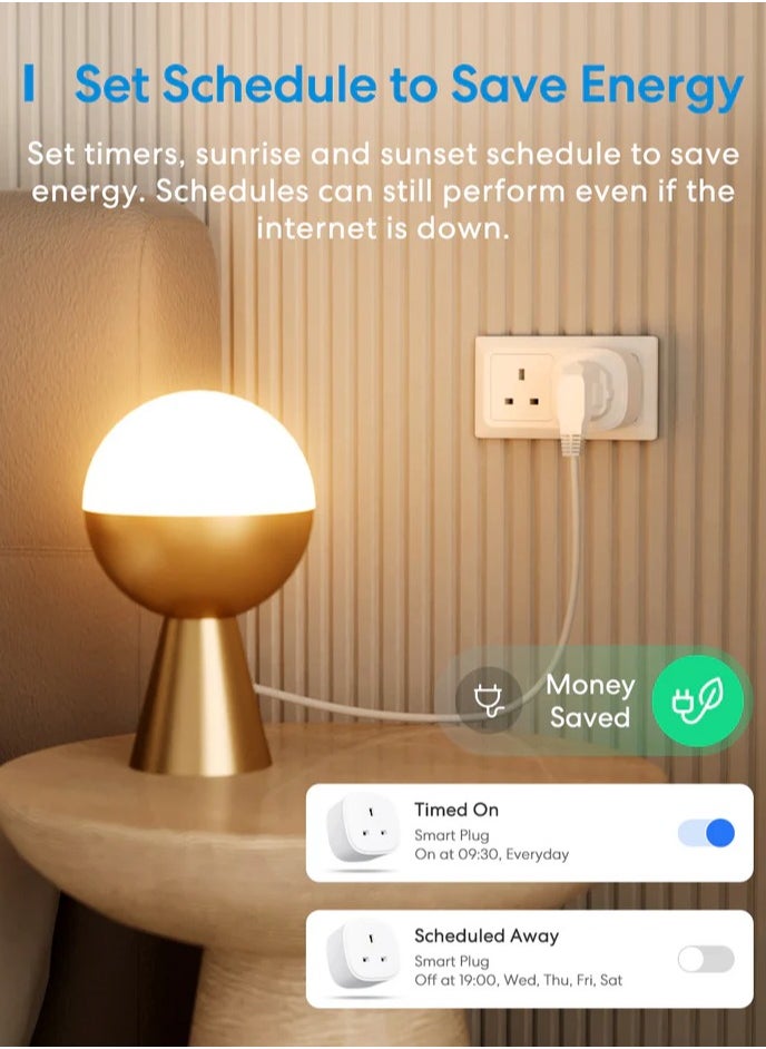 Meross Smart Wi-Fi Plug without emergency monitoring, MSS210HK(UK Version)