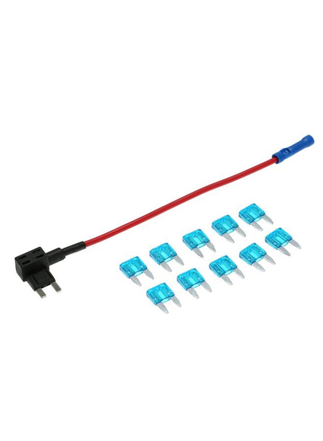 10-Piece Fuse TAP Adapter Set Black/Red/Blue