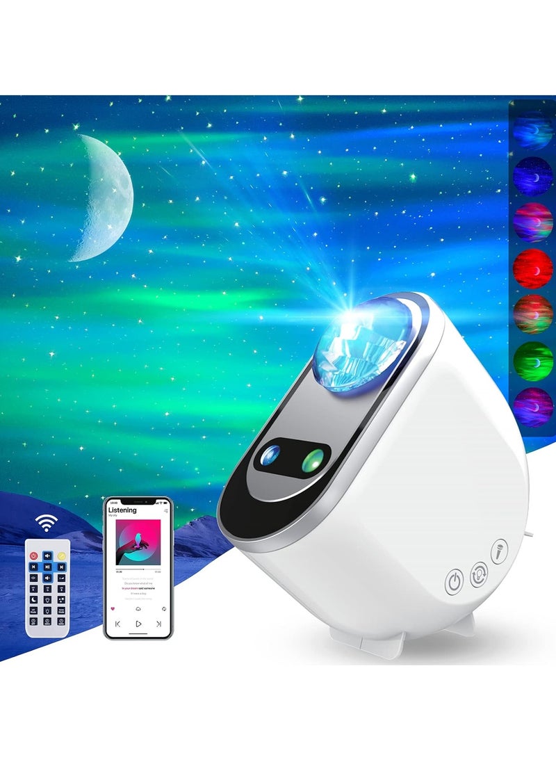 Galaxy Aurora Projector – 3-in-1 LED Northern Lights Star Projector with Bluetooth Speaker and White Noise