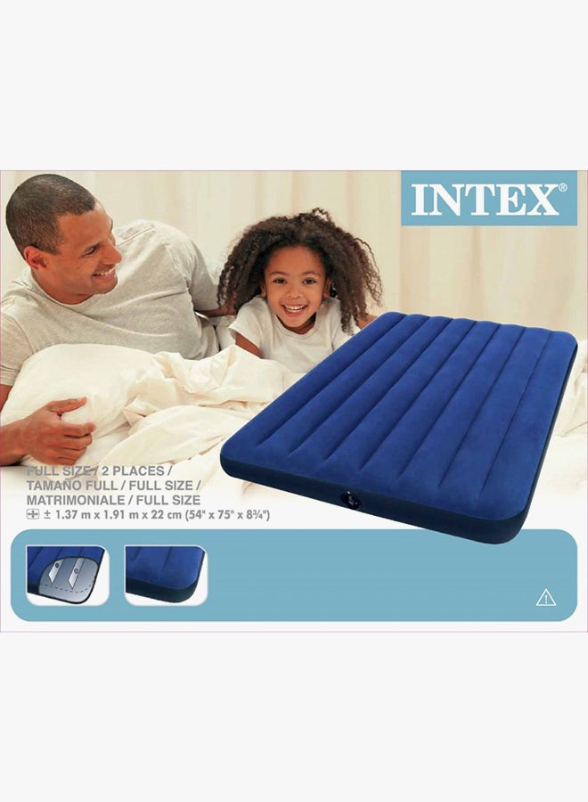 Twin Downy Air Mattress Blue 191 x 137cm