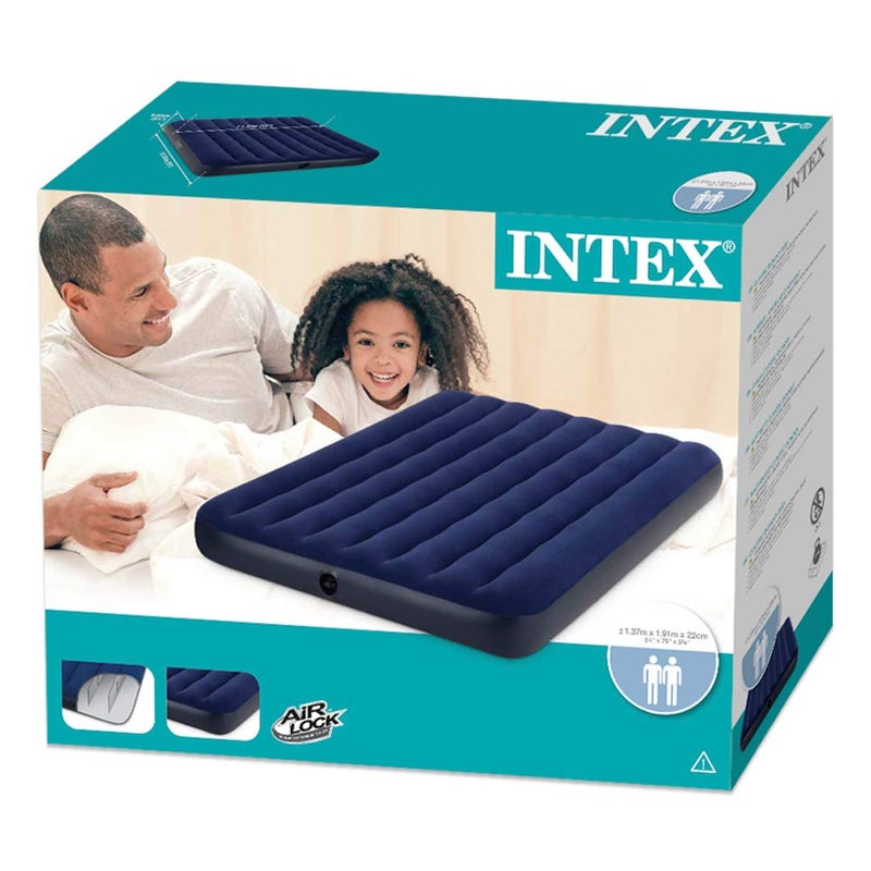 Twin Downy Air Mattress Blue 191 x 137cm