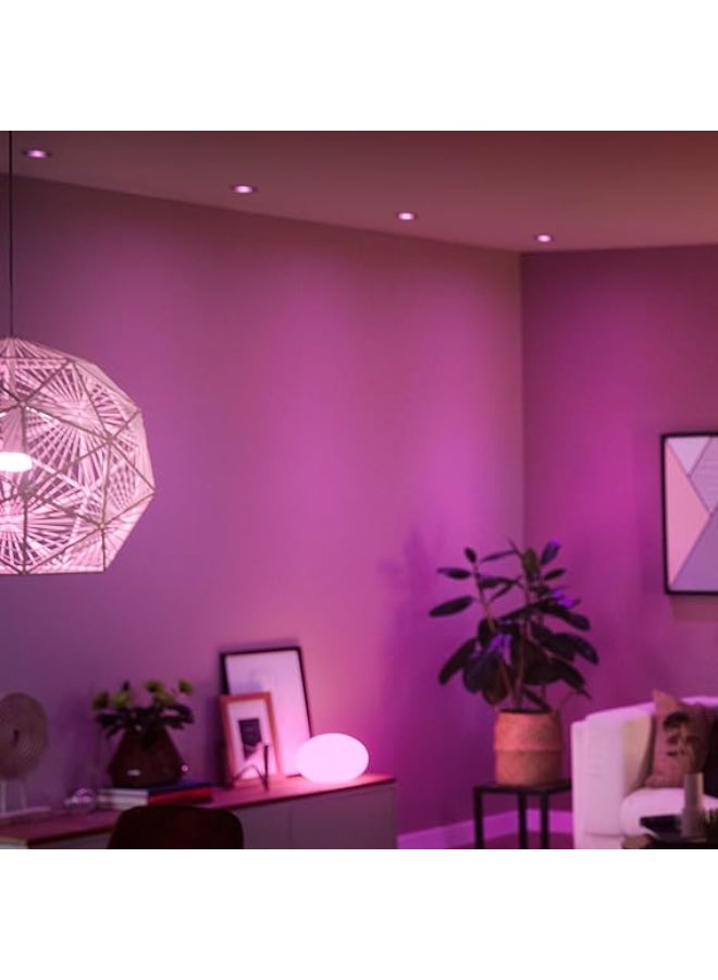 Philips Hue White & Colour Ambiance Starter Set with E27 Bulbs Pack of 2 (1100), Smart Button + Hue Bridge, Test Winner Stiftung Warentest (01/2024), 16 Million Colours Controllable by Voice and App Multi color