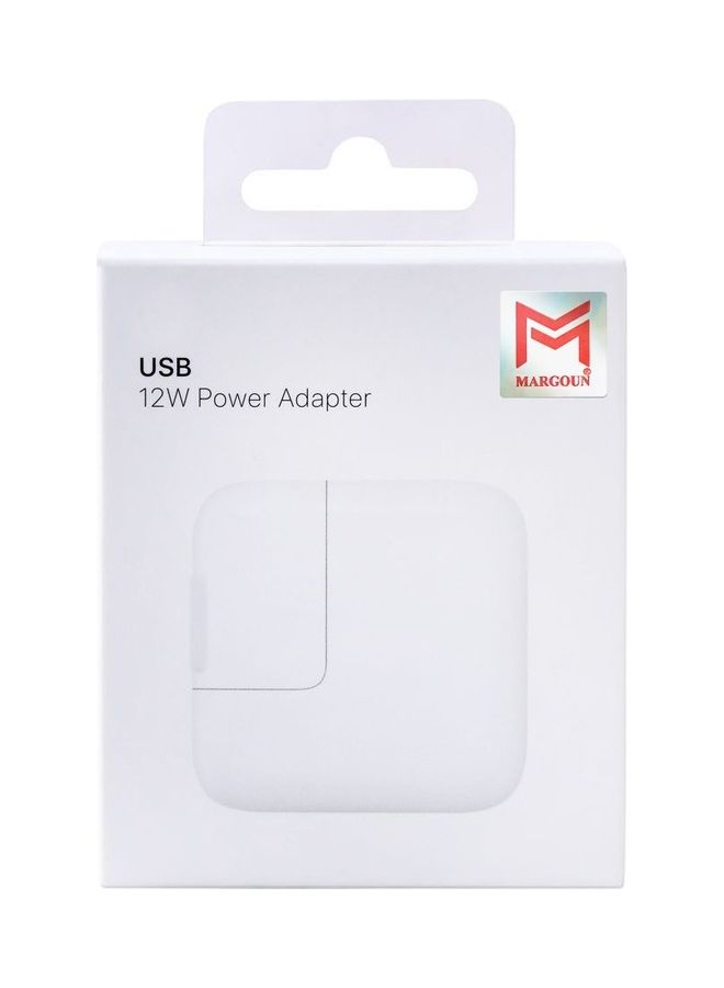 12W USB Power Adapter White
