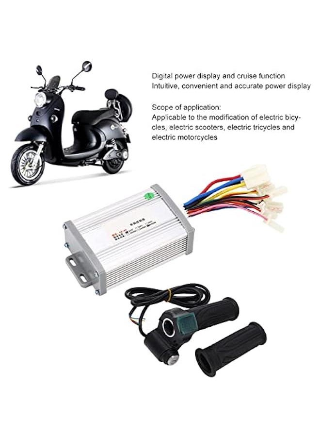 Brushed Controller , Digital Power Display Throttle Handle , High Performance 24V 800W Electric bikes Brushed Motor Controller Kit , Suitable for E bikes Modification