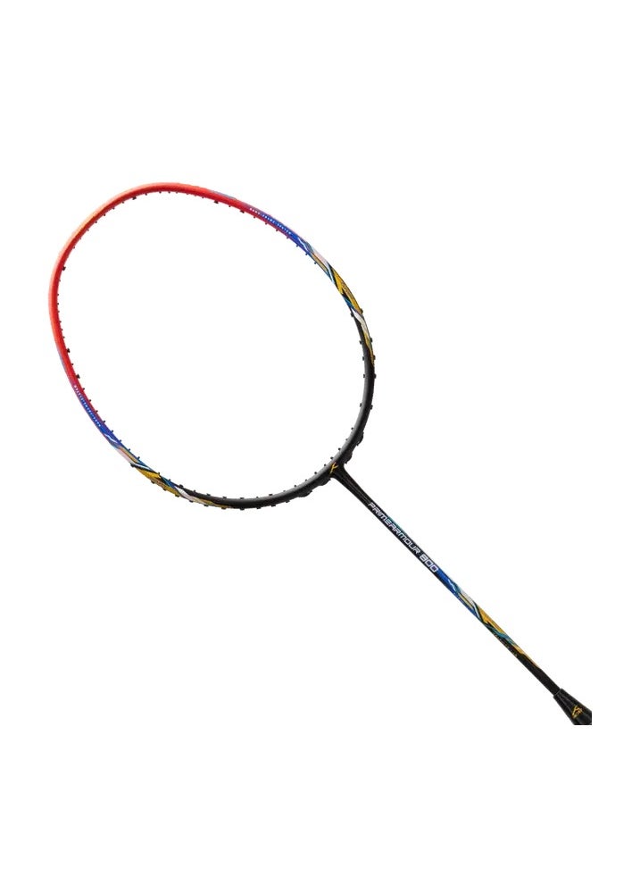 Primearmour 800 Carbon Fibre Unstrung Badminton Racket with Full Racket Cover for Intermediate Players (Black/Red)