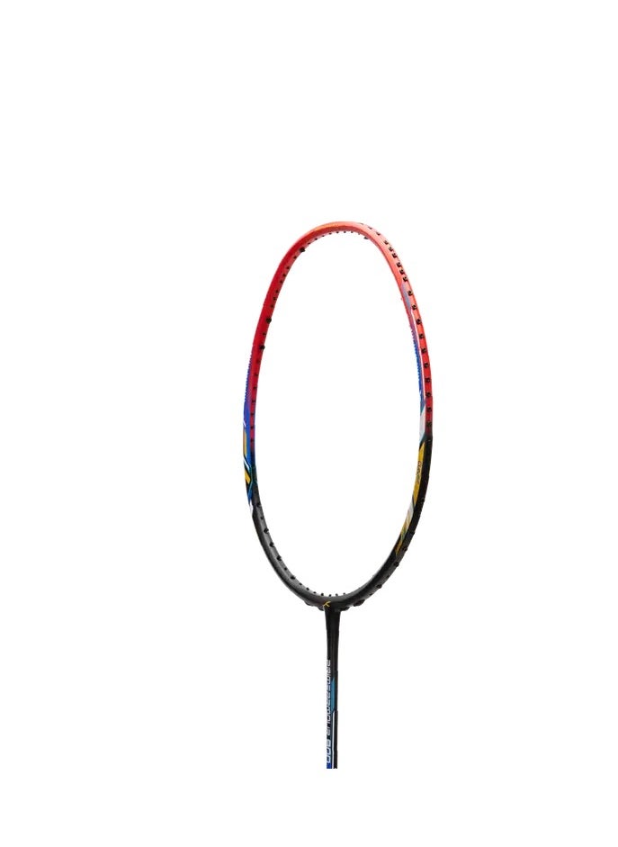 Primearmour 800 Carbon Fibre Unstrung Badminton Racket with Full Racket Cover for Intermediate Players (Black/Red)