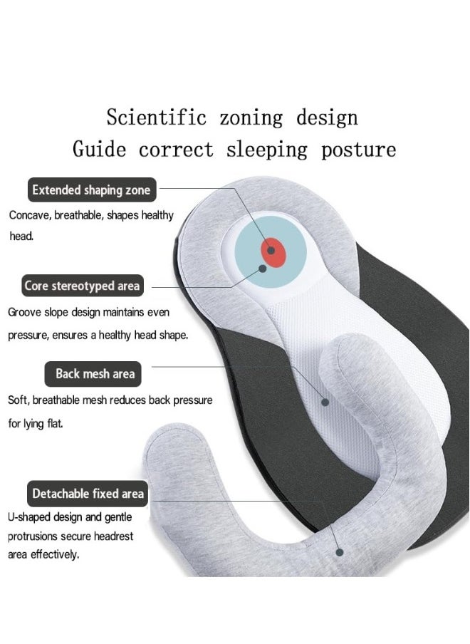 Baby Lounger Pillow, Baby Pillows for Sleeping for Newborn, Baby Snuggle Nest Sleeper Lounger for Newborn with Soft & Breathable Head Support Pillow for Newborn Prevent Flat Head