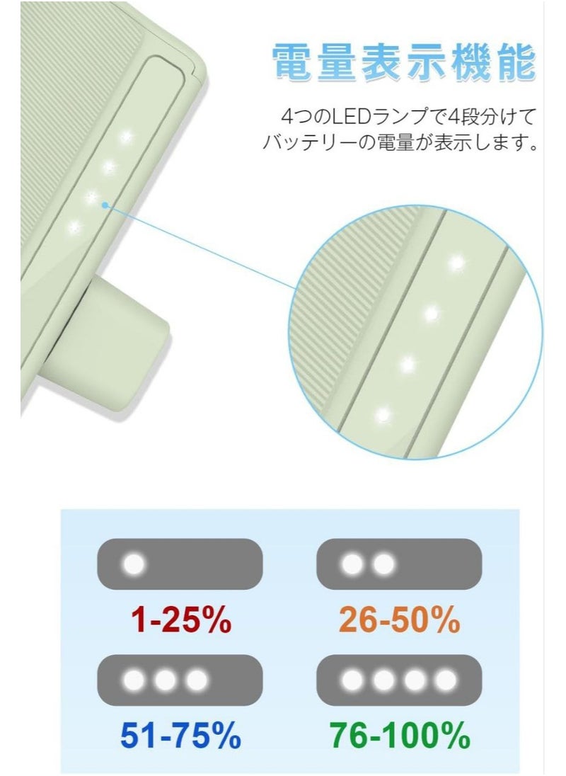 Mobile Battery 5,000 mAh Built-in Type-C Connector Direct Charging Compact 2-Way Input, 1 Type-C / 1 USB-A 5 V 2A Rapid Charging Smartphone Battery PSE Certified Convenient to Carry.