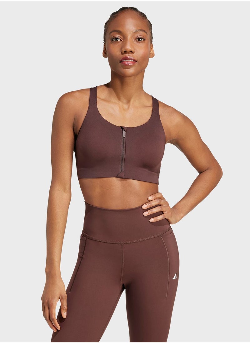 Luxe High Support Zip Bra