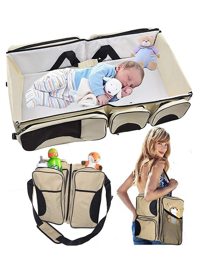 2 in 1 Multi-functional Traveling Baby Sleeping and Diaper Bag With Large Capacity