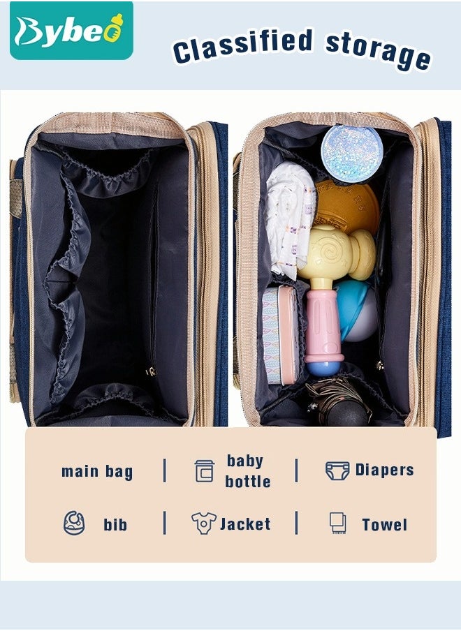 Baby Diaper Bag Backpack, Multifunction Diapers Changing Station for Boys Girls Outdoor and Travel, Infant Shower Gifts, Large Capacity, 900d Oxford, USB Port