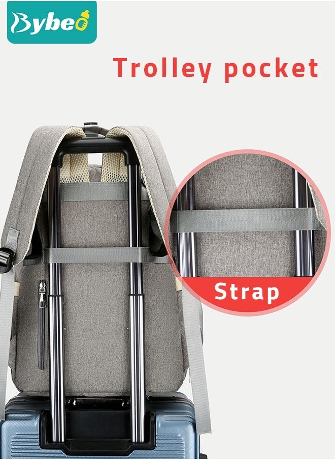 Fashionable Baby Diaper Backpack with Changing Station Waterproof Large Capacity Multifunction Maternity Mummy Bag