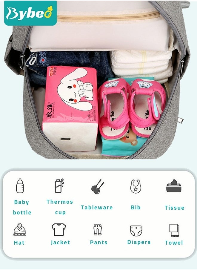 Fashionable Baby Diaper Backpack with Changing Station Waterproof Large Capacity Multifunction Maternity Mummy Bag