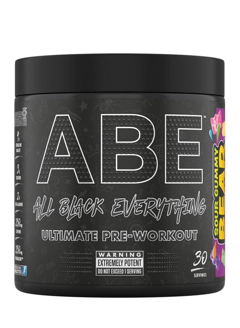 ABE Ultimate Pre-Workout Powder - Sour Gummy Bear Flavor, 30 Servings | Extreme Energy, Focus & Performance Boost