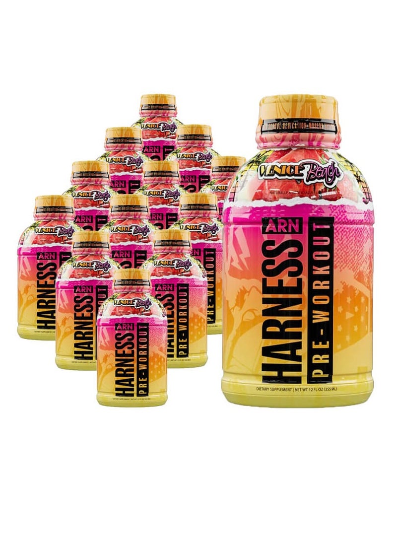 ARN Harness Pre-Workout Drink Venice Beach Flavor 12 x 355ml