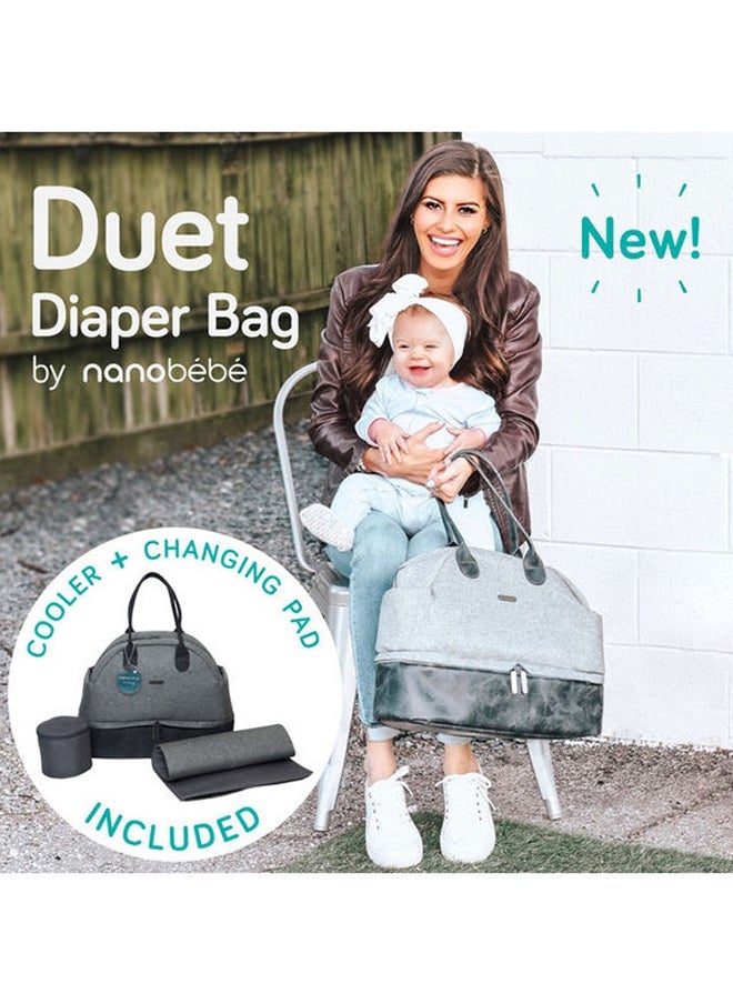 Duet Diaper Changing Bag - Grey