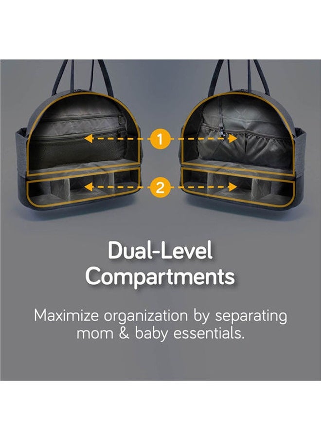 Duet Diaper Changing Bag - Grey