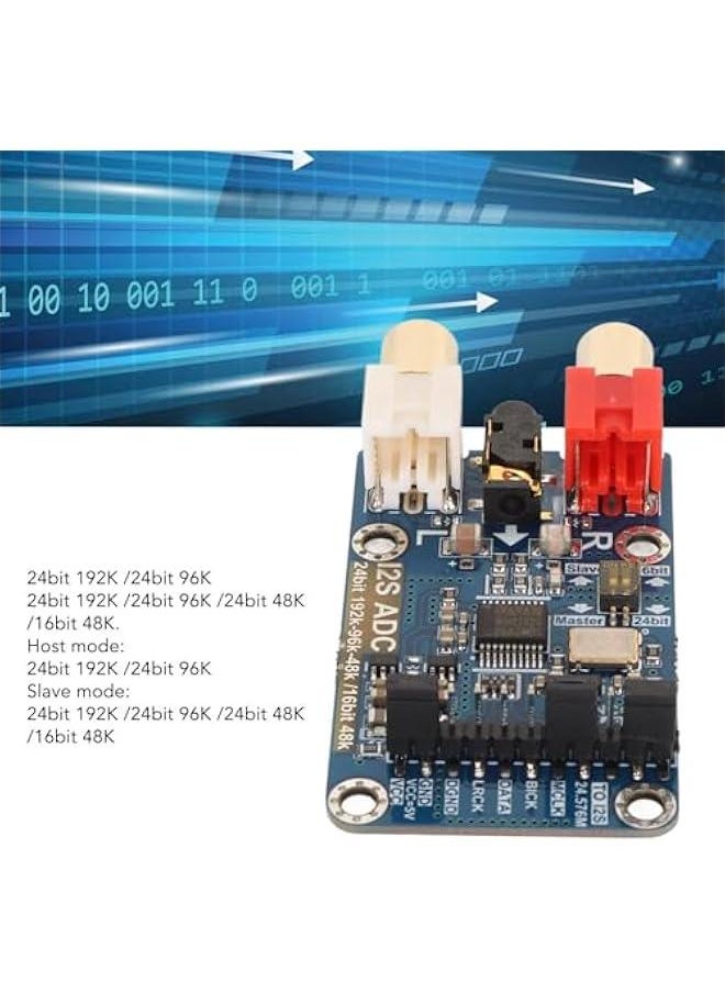 I2S ADC Audio Card Module, Lossless Digital Audio Decoder Module, Master Slave Mode Development Board, Support 24bit 192k, 24bit 96k Master Mode