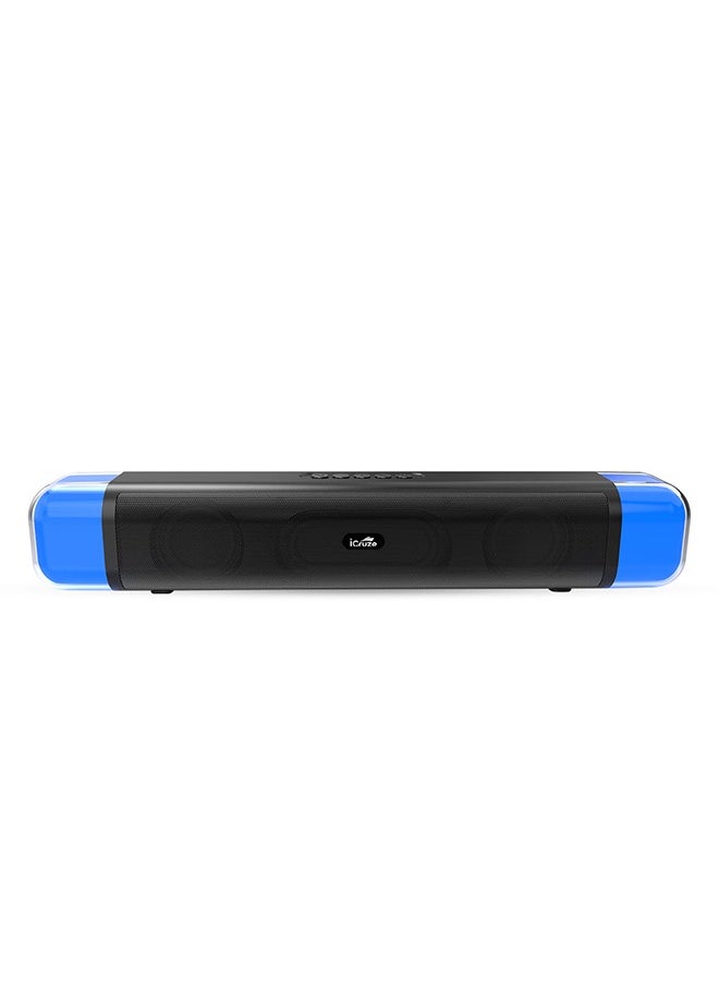 Neonbass Wireless 16W Bluetooth 5.0 Soundbar with RBG LED for Gaming PC, 2000mAh/SD Card/AUX/USB/FM Radio/6 hours Playtime