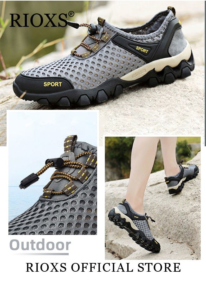 Men's Athletic Casual Hiking Shoes Lightweight Outdoor Running Shoes for Men Mesh Breathable Fashion Sneakers