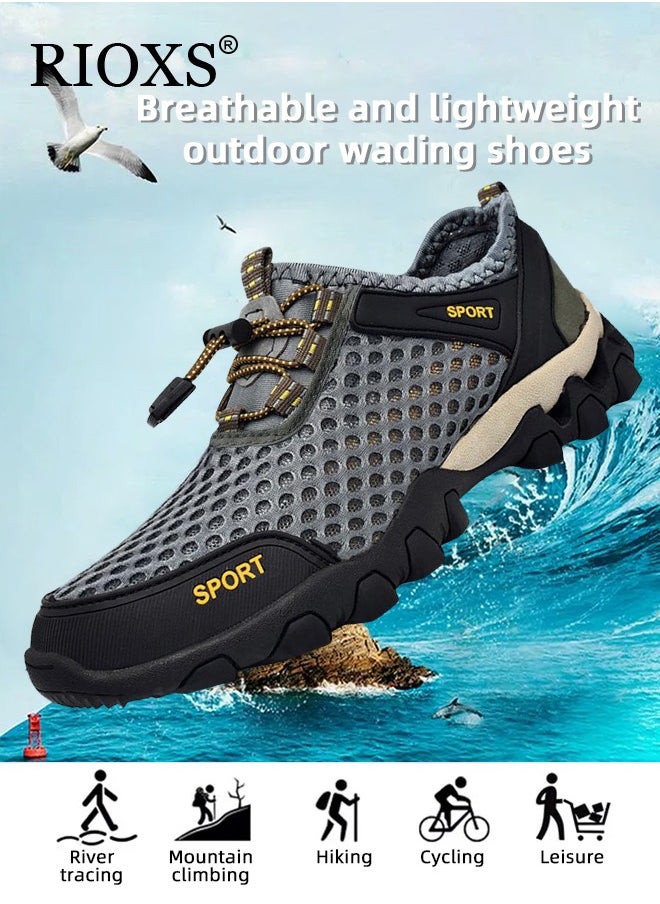 Men's Athletic Casual Hiking Shoes Lightweight Outdoor Running Shoes for Men Mesh Breathable Fashion Sneakers