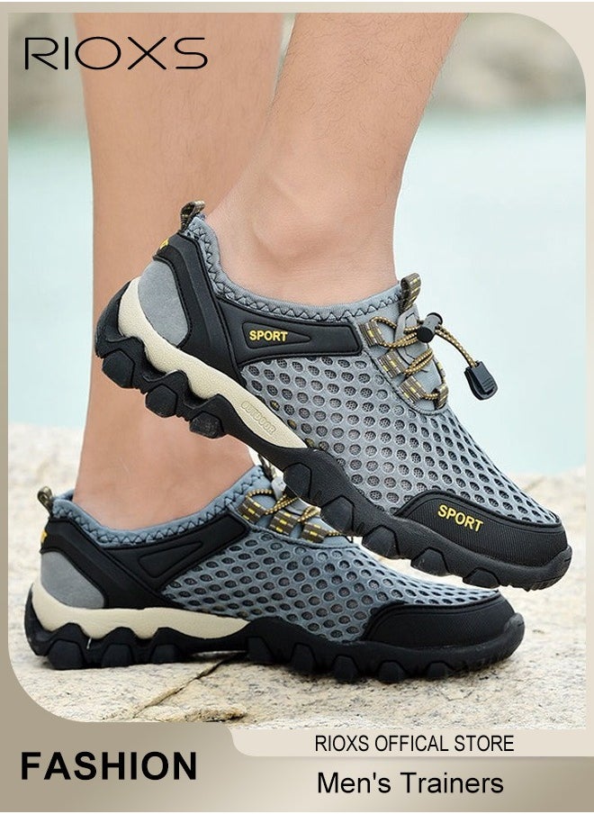 Men's Athletic Casual Hiking Shoes Lightweight Outdoor Running Shoes for Men Mesh Breathable Fashion Sneakers