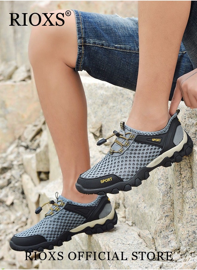 Men's Athletic Casual Hiking Shoes Lightweight Outdoor Running Shoes for Men Mesh Breathable Fashion Sneakers