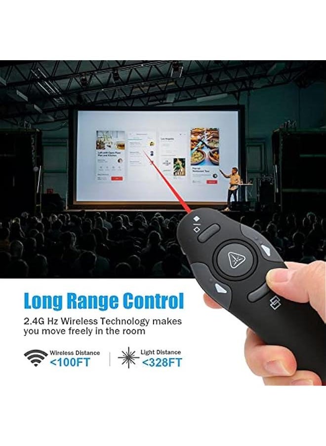 Presentation Clicker, Presenter Remote Clicker for Presentation Remote, PPT Clicker 2.4GHz USB Presentation Clicker for Computer, Laptop, Keynote