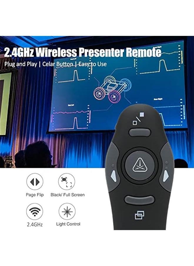 Presentation Clicker, Presenter Remote Clicker for Presentation Remote, PPT Clicker 2.4GHz USB Presentation Clicker for Computer, Laptop, Keynote